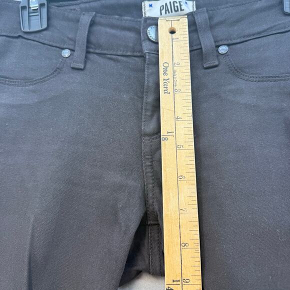 Paige Jeans Women's 25 (2) Black Verdugo Ultra Skinny Skater Girl Goth Preppy - Picture 12 of 14